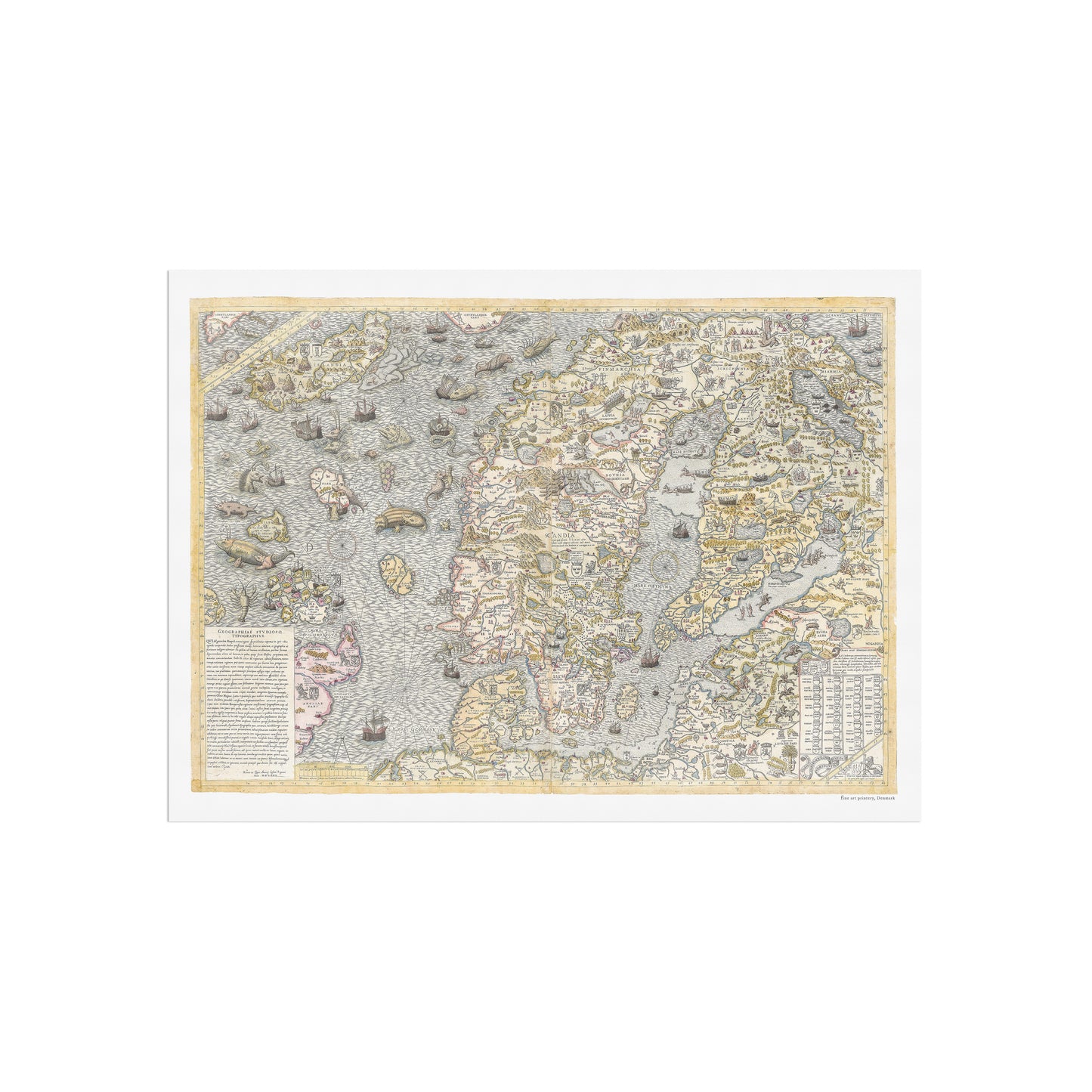 A faithful reproduction of Carta Marina, 1572