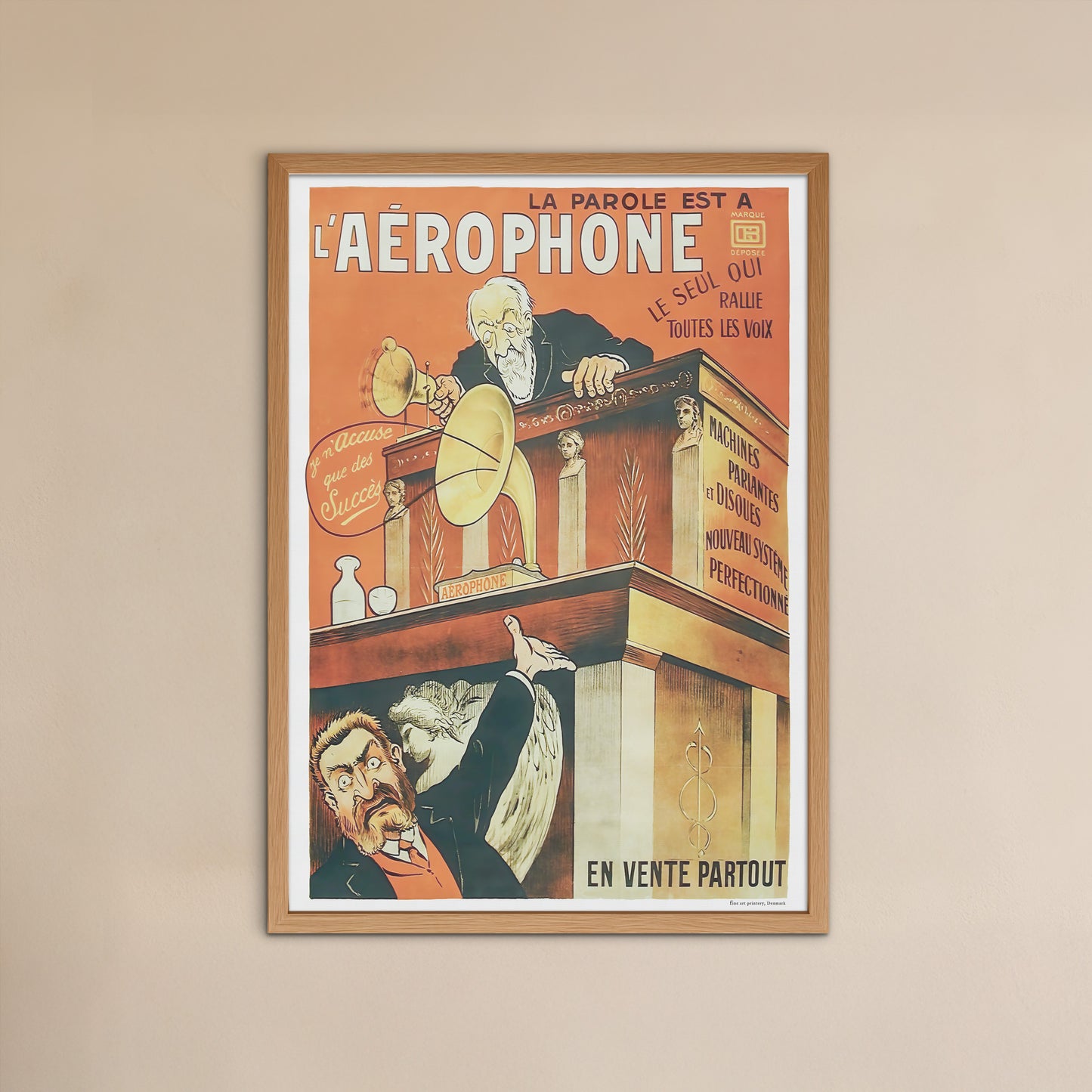 l'Aérophone - French advertising poster for Gramophone/Phonograph