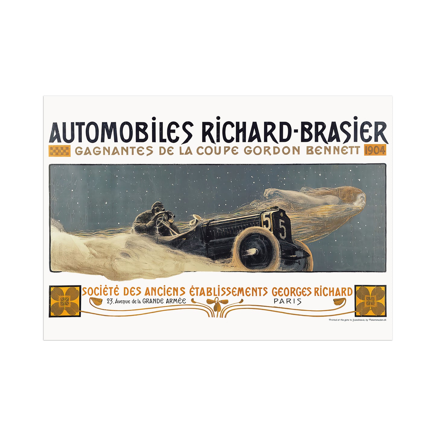 Automobiles Richard-Brasier - klassisk bil reklame