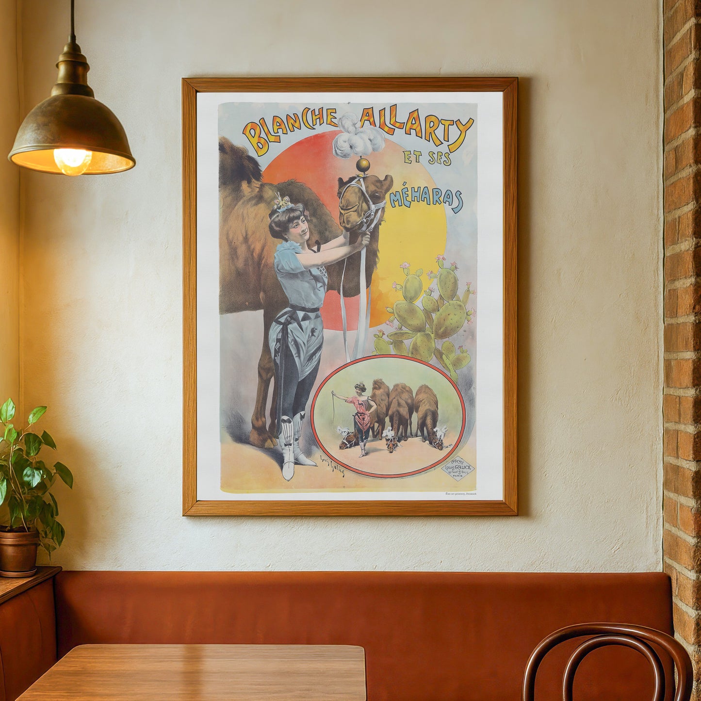 Circus poster with Blanche Allarty's camel show
