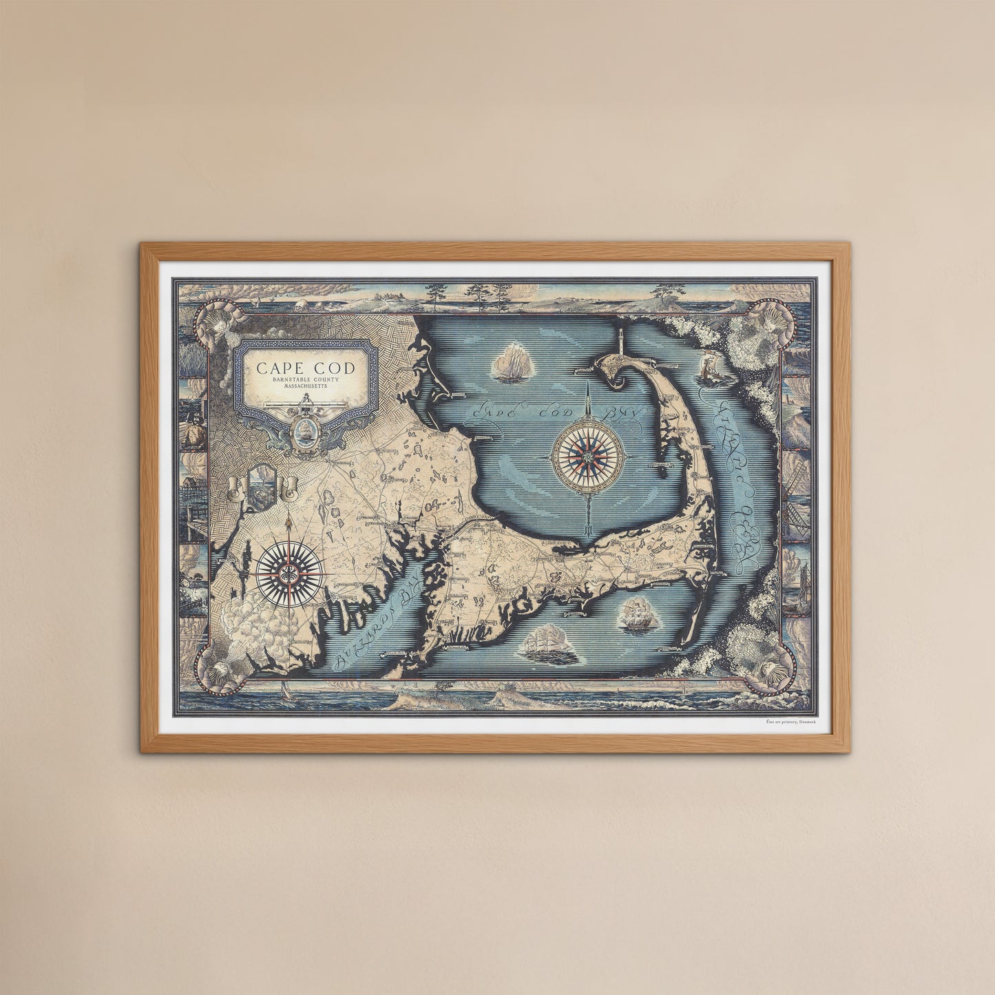 Map of Cape Cod: Barnstable County Massachusetts
