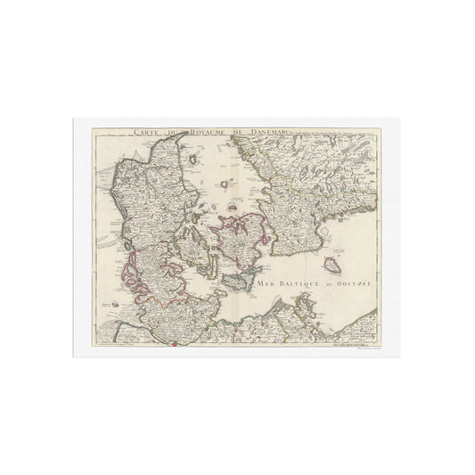 Kort over Kongeriget Danmark 1710