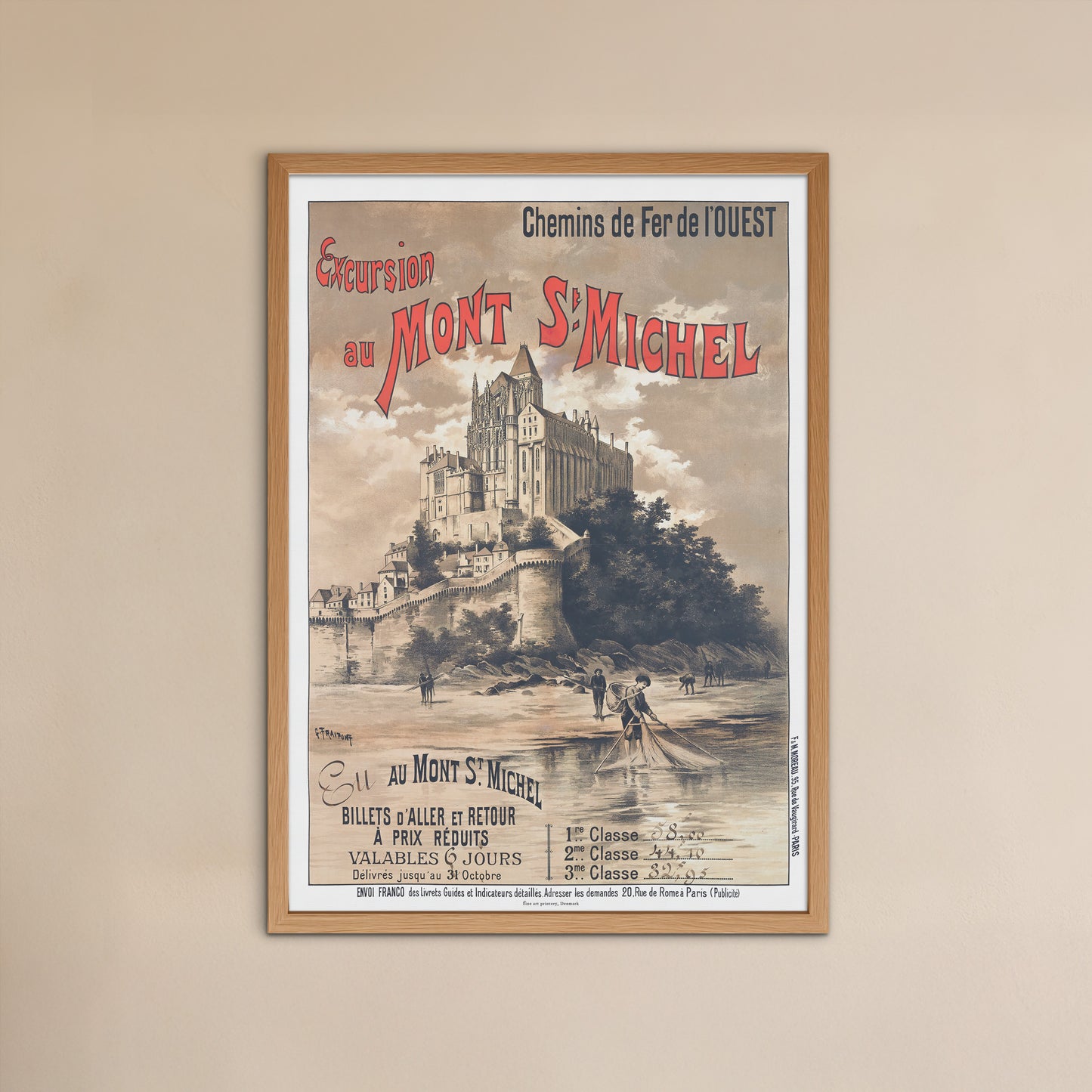 Excursion to Mont St Michel with the railway company Chemins de Fer de l'Ouest