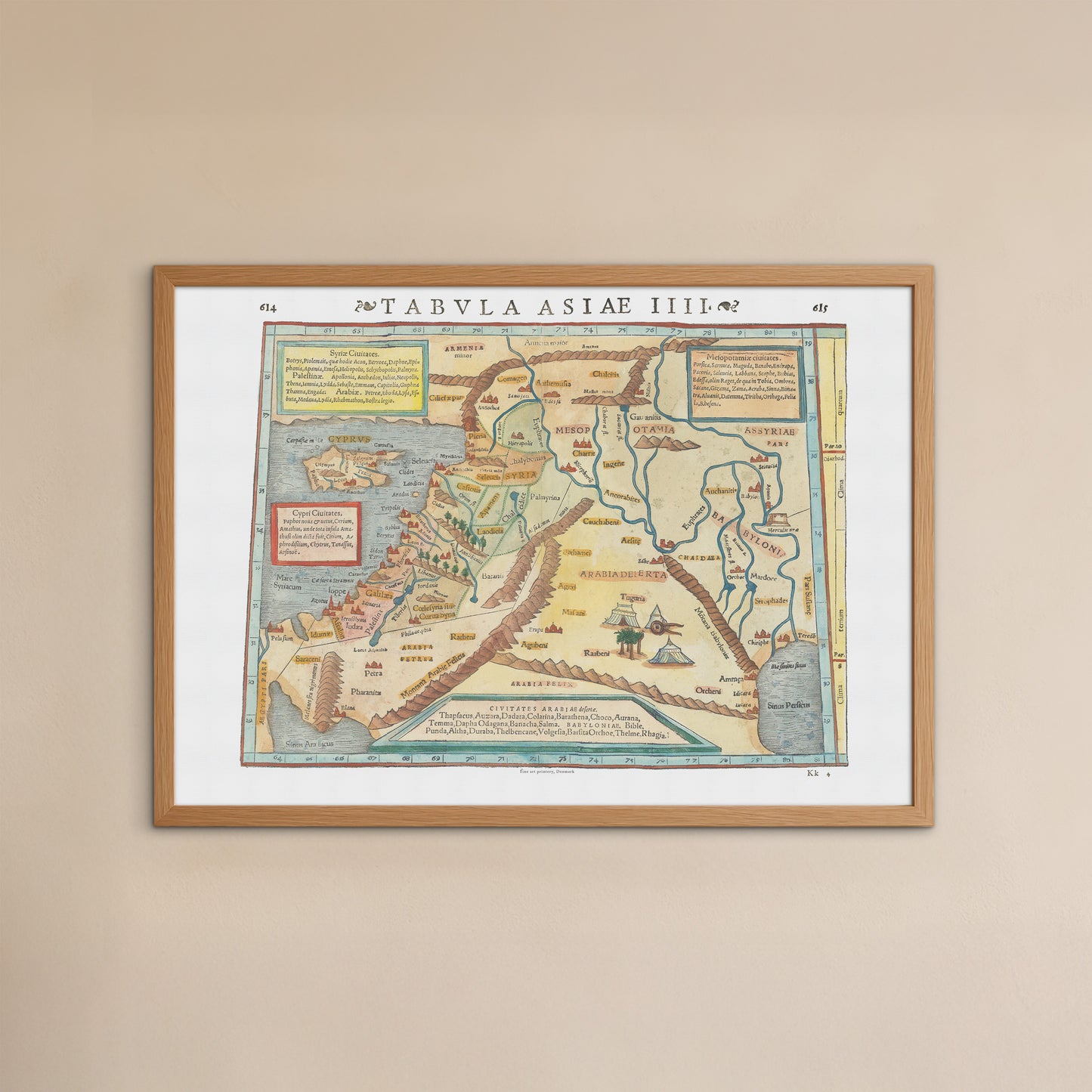 Sebastian Munster's map of the Holy Land