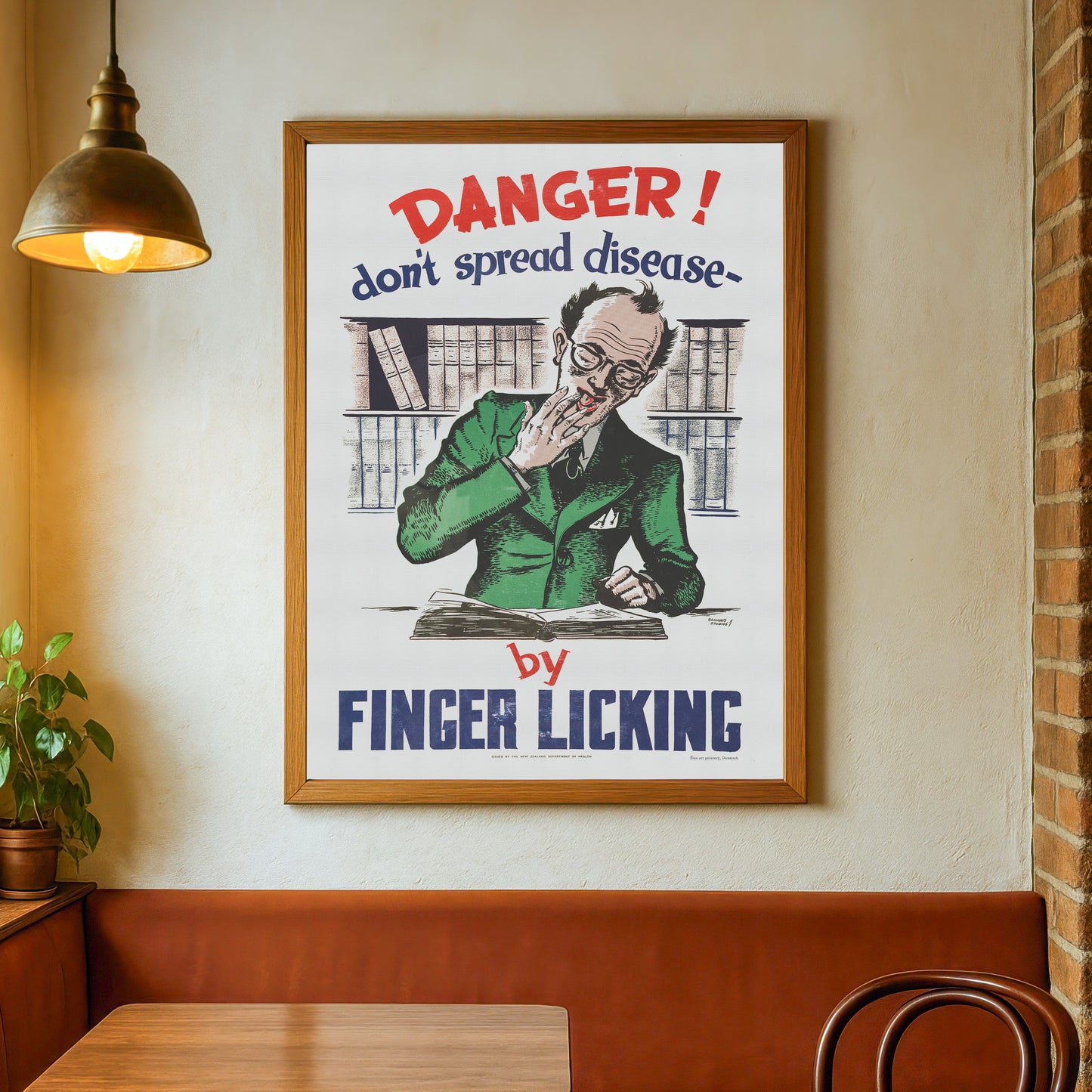 Danger - Don't Spread Disease By Finger Licking