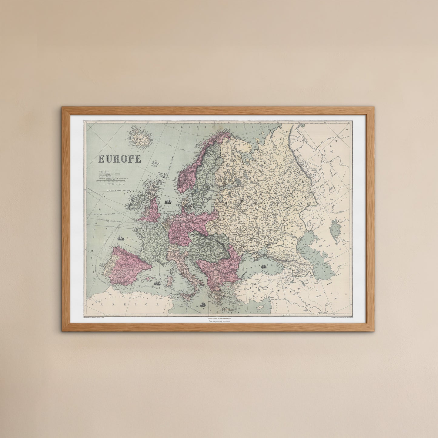 Map of Europe - 1873