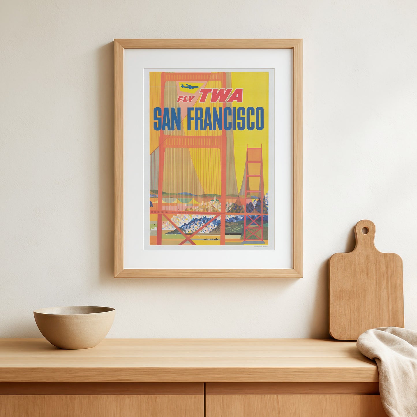 San Francisco Travel Poster, featuring Fly TWA