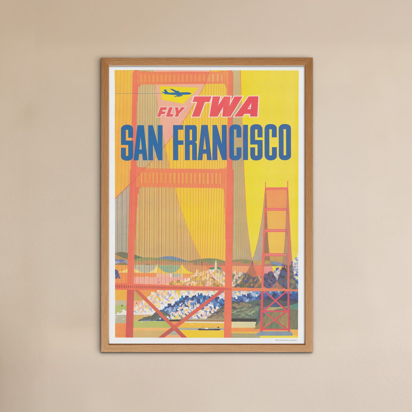 San Francisco Travel Poster, featuring Fly TWA