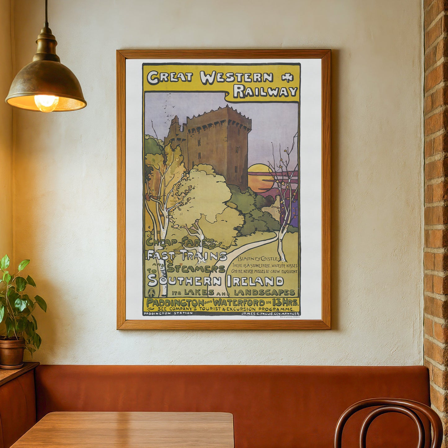 Southern Ireland Great Western Railway travel poster