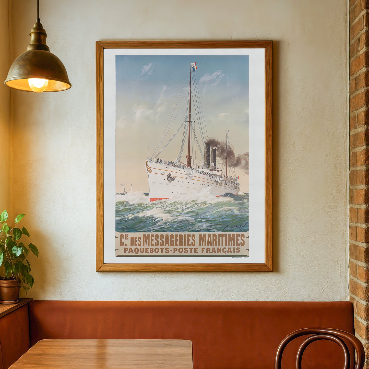 SS Annam, Vintage Maritime Poster by A. Brun - Tribute to the Luxury Ship SS Annam / Troop Transport SS Karnak