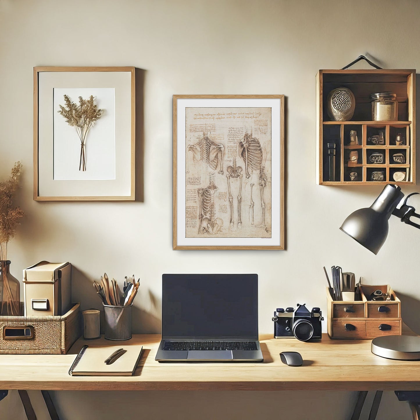 Leonardo da Vinci's Study of the Skeleton