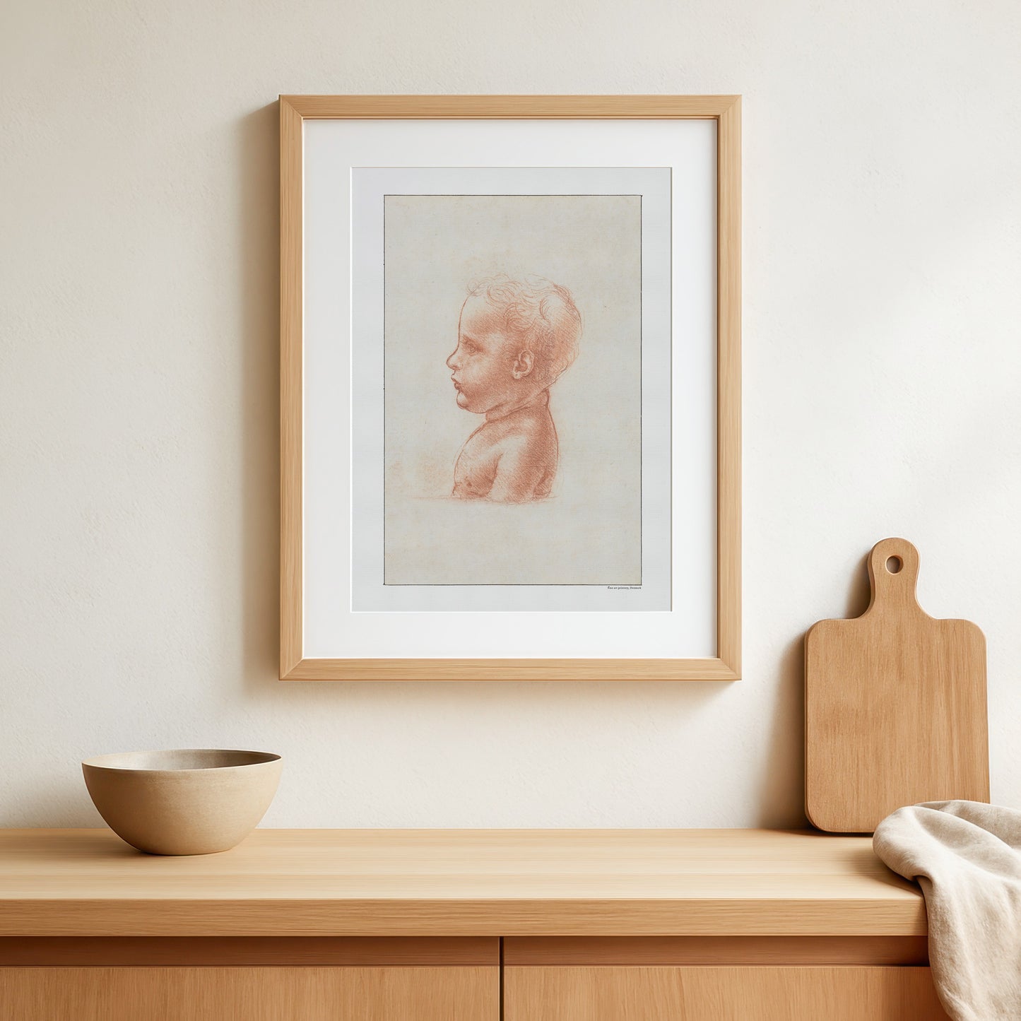 Leonardo da Vinci's profile bust of a child