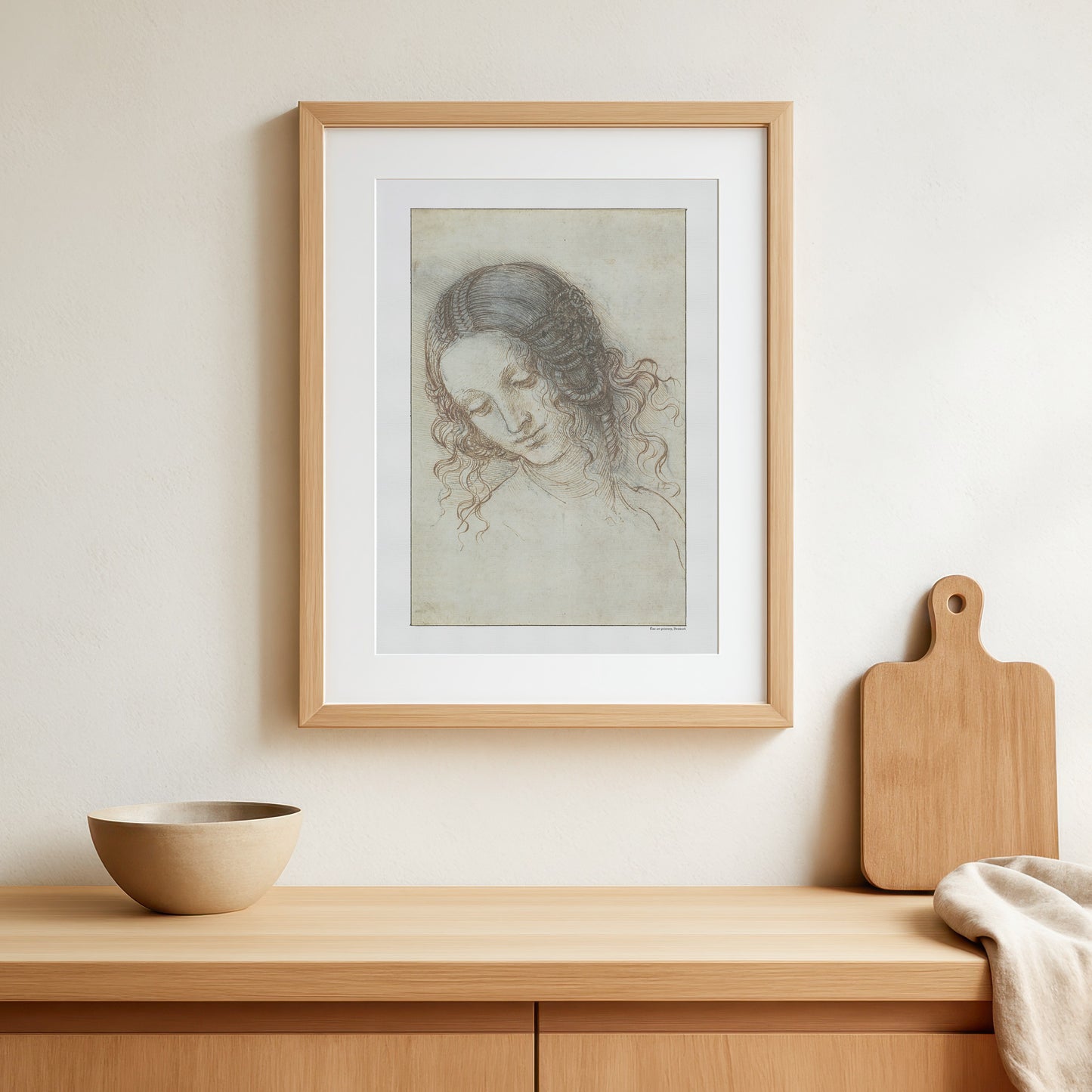 Leonardo da Vinci's Portrait of Leda (Study for the Head of Leda)