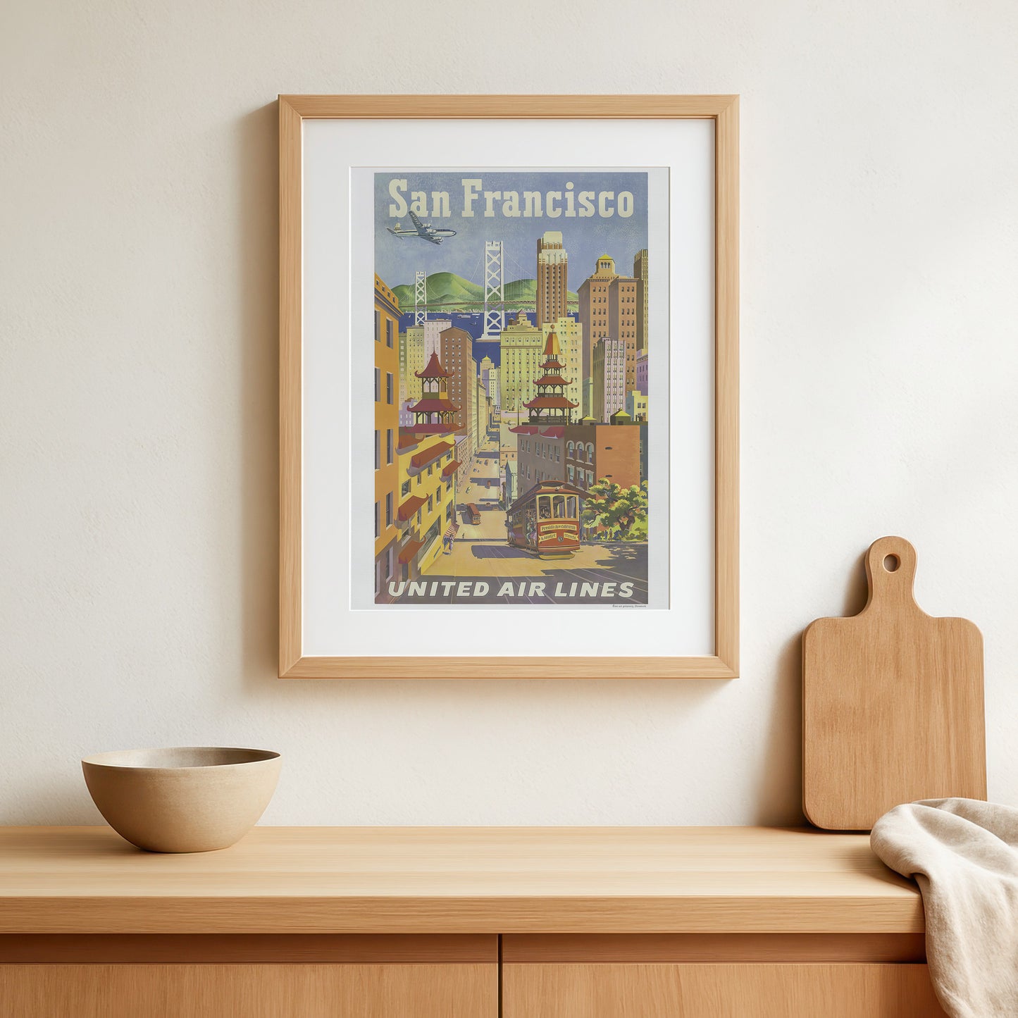 San Francisco, United Air lines - Rejseplakat