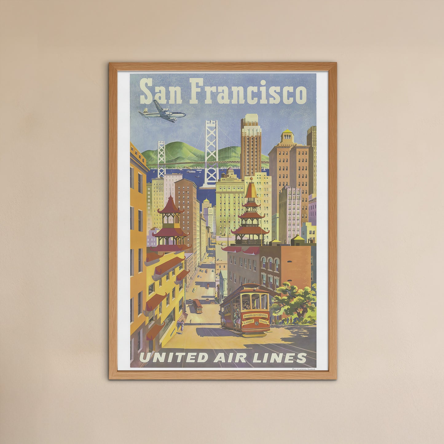 San Francisco, United Air lines - Rejseplakat