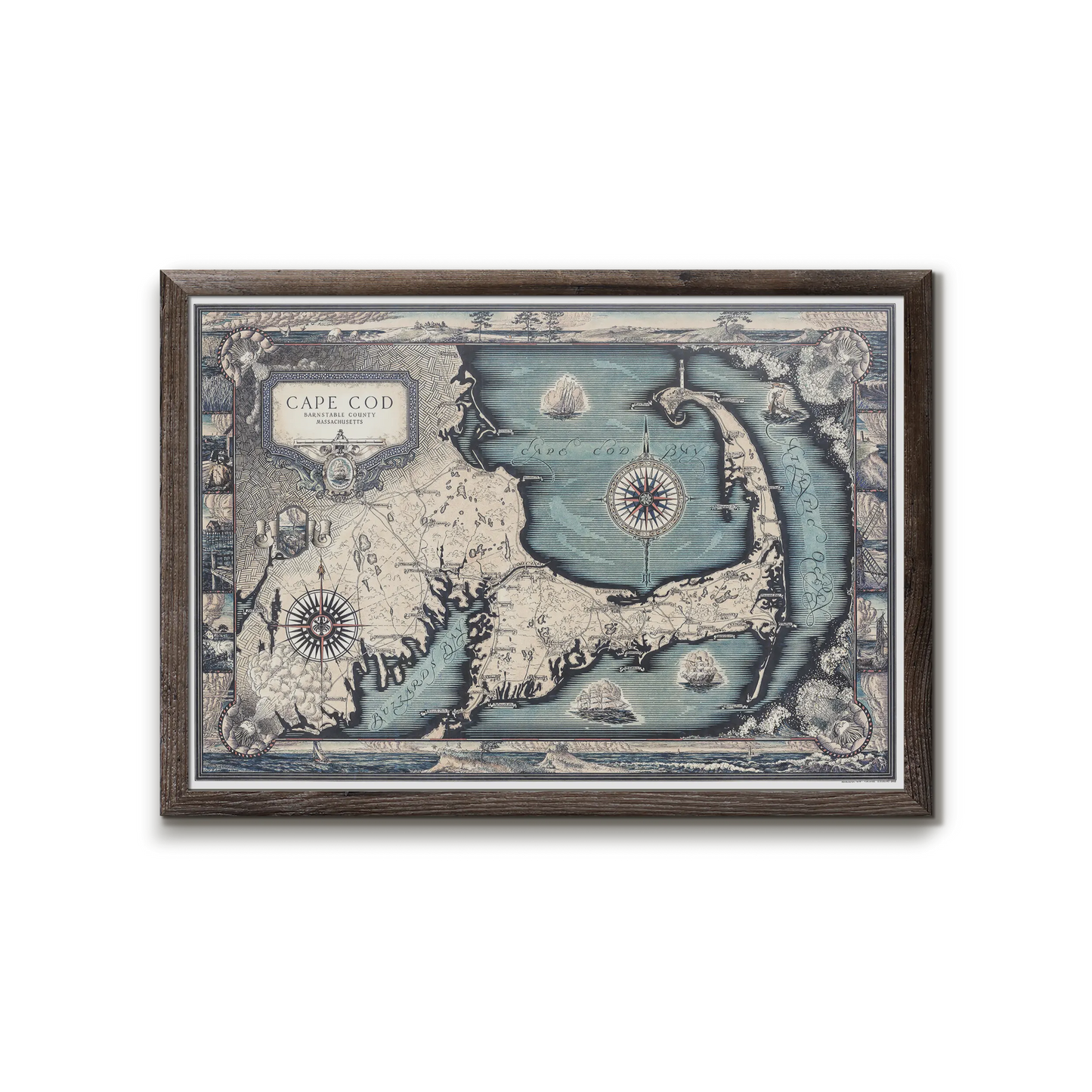 Map of Cape Cod: Barnstable County Massachusetts