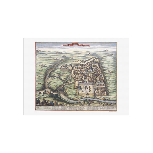 Kort over Jerusalem fra det 17. århundrede