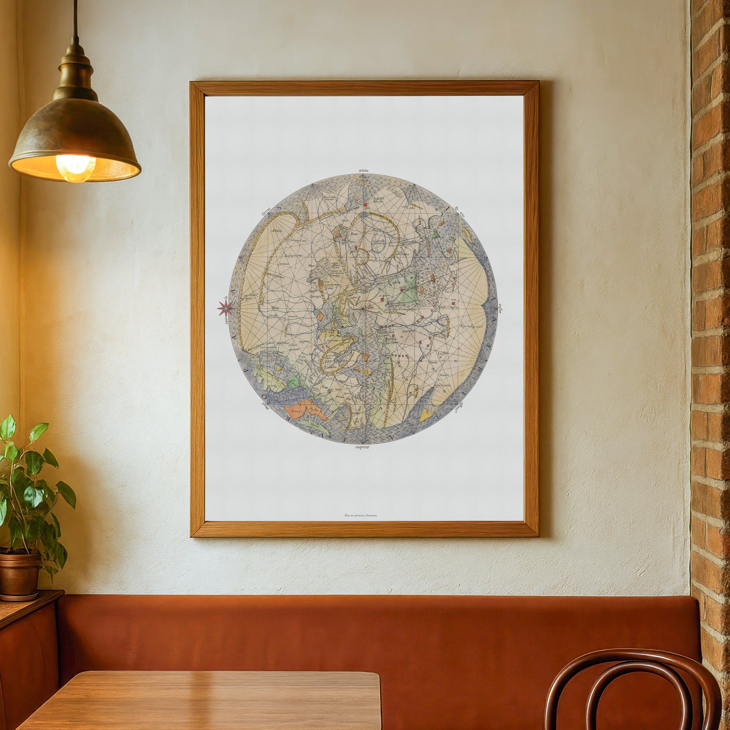 World Map Mappa Mundi by Johann Bongars, 1611
