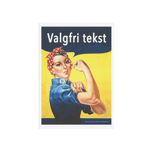 We Can Do It plakaten, med valgfri tekst