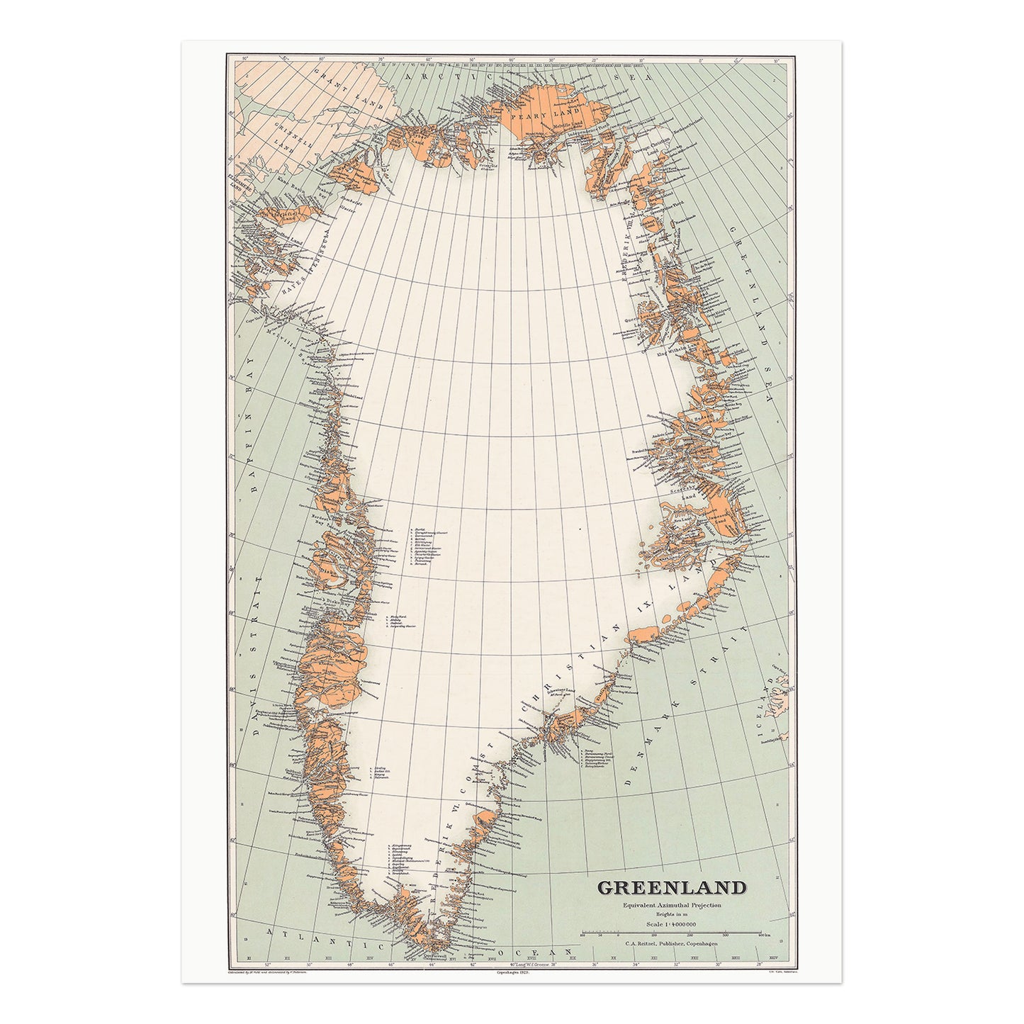 Kort over Grønland, 1929