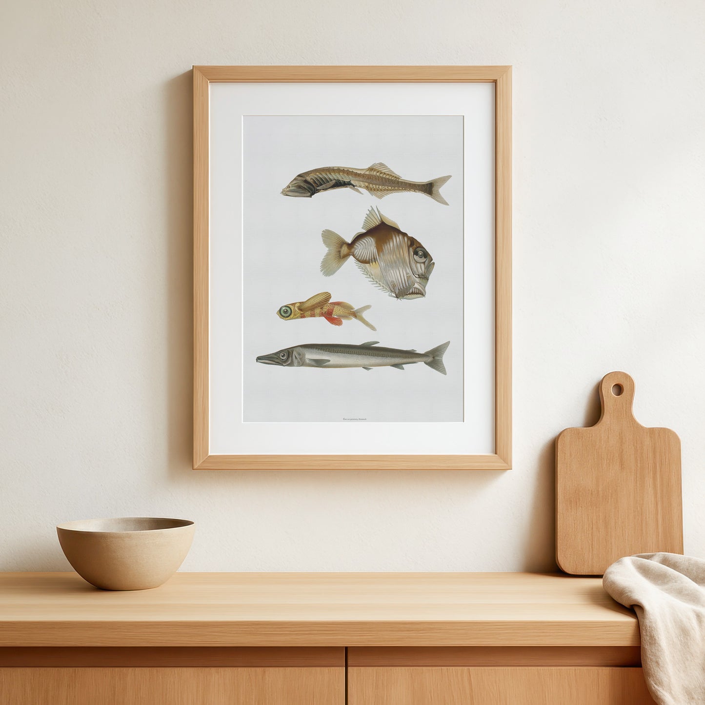 Vintage Fiske Plakat - Mystiske Dybhavsfisk og Flyvefisk (1911)