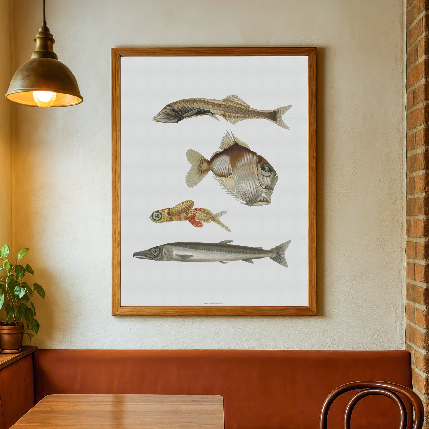 Vintage Fiske Plakat - Mystiske Dybhavsfisk og Flyvefisk (1911)