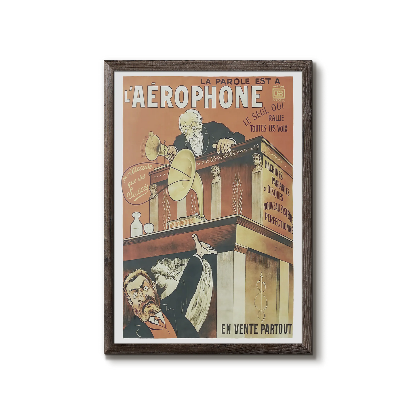 l'Aérophone - French advertising poster for Gramophone/Phonograph