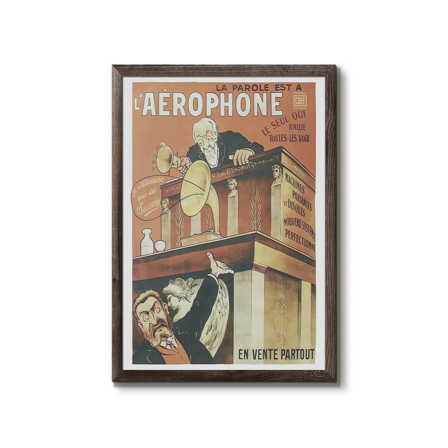 l'Aérophone - Fransk reklame plakat for Gramofon/fonograf