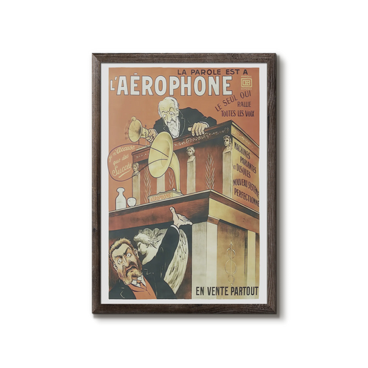 l'Aérophone - French advertising poster for Gramophone/Phonograph