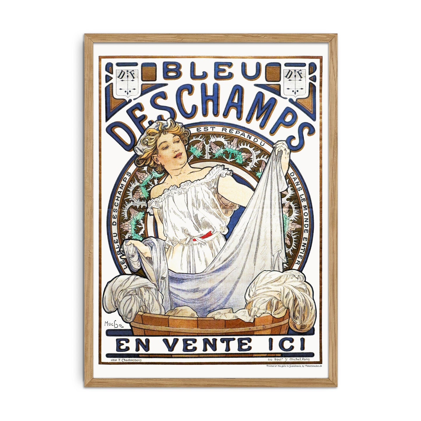 Bleu Deschamps 1897 - Alphonse Mucha poster
