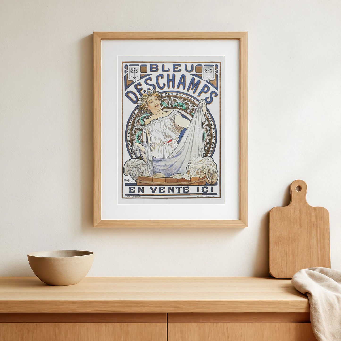Bleu Deschamps 1897 - Alphonse Mucha poster