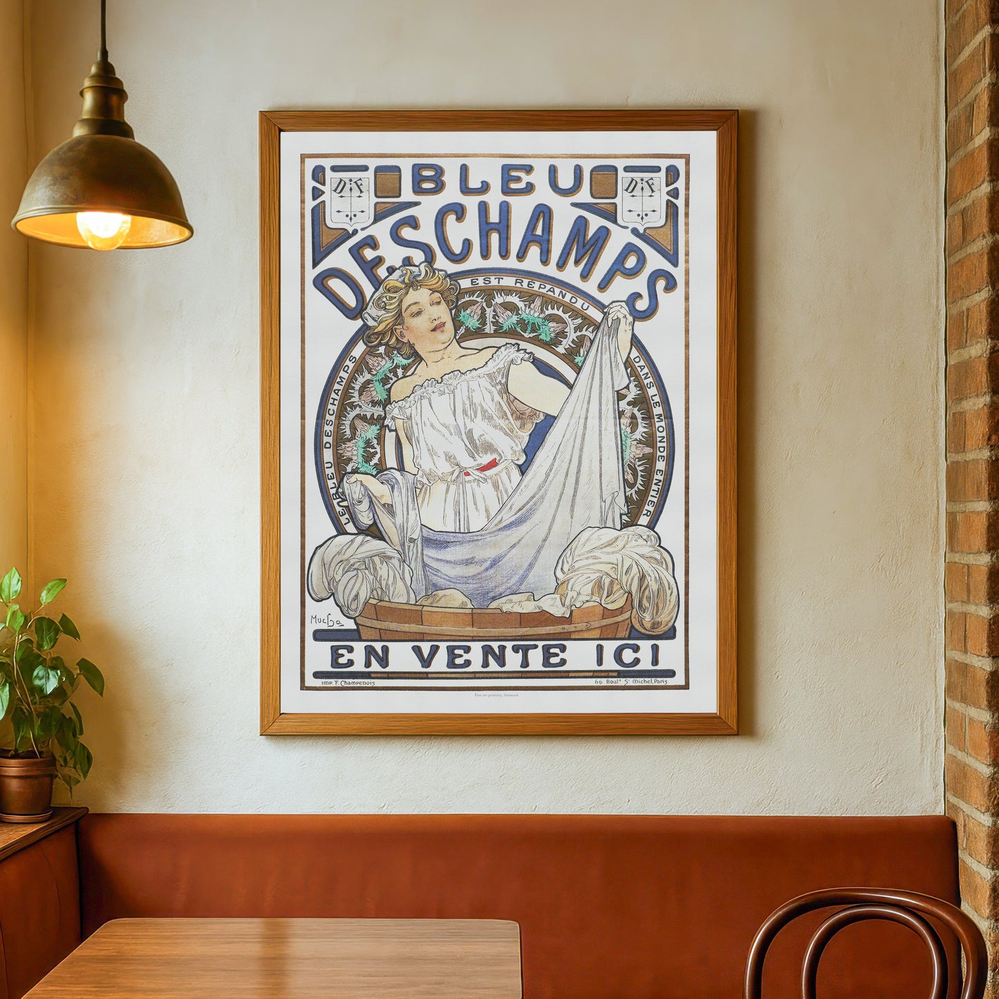 Bleu Deschamps 1897 - Alphonse Mucha poster