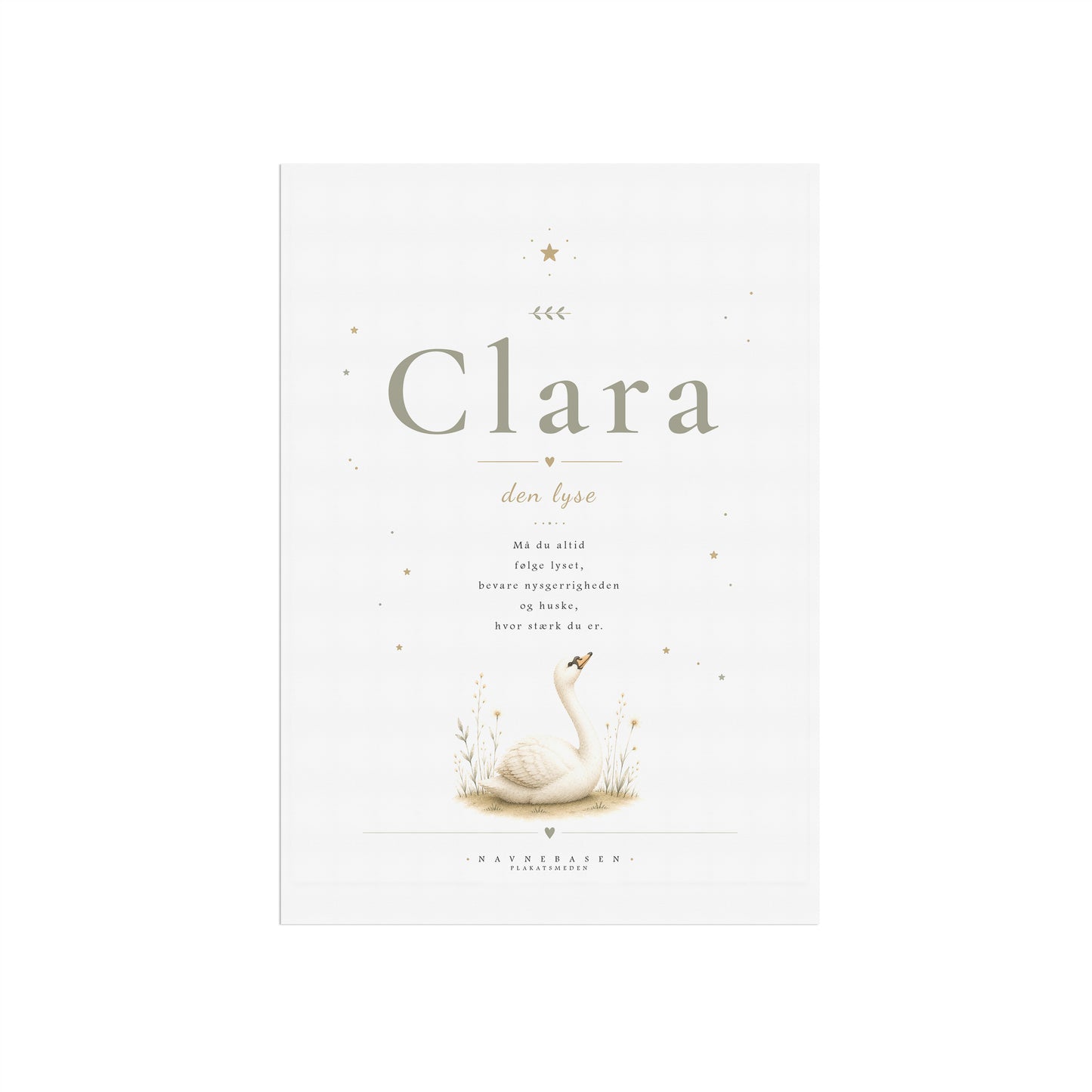 Clara | Navneprint med dyr