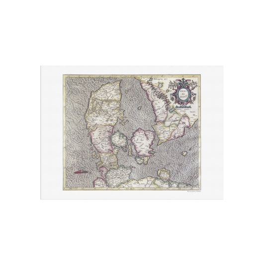 Denmark map 1630, Daniae regnv