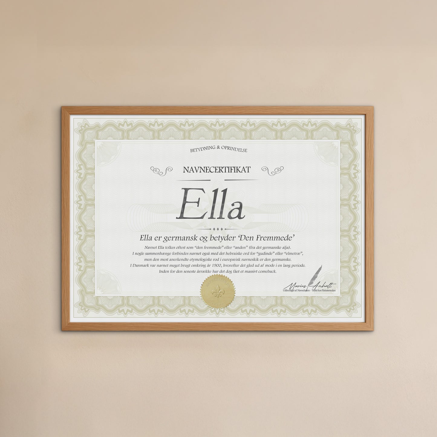 Hvad betyder Ella | Navnecertifikat med Betydning & Oprindelse