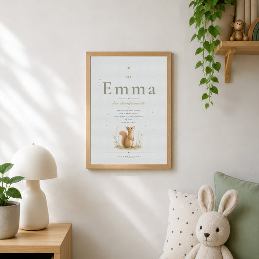 Emma | Navneprint med dyr