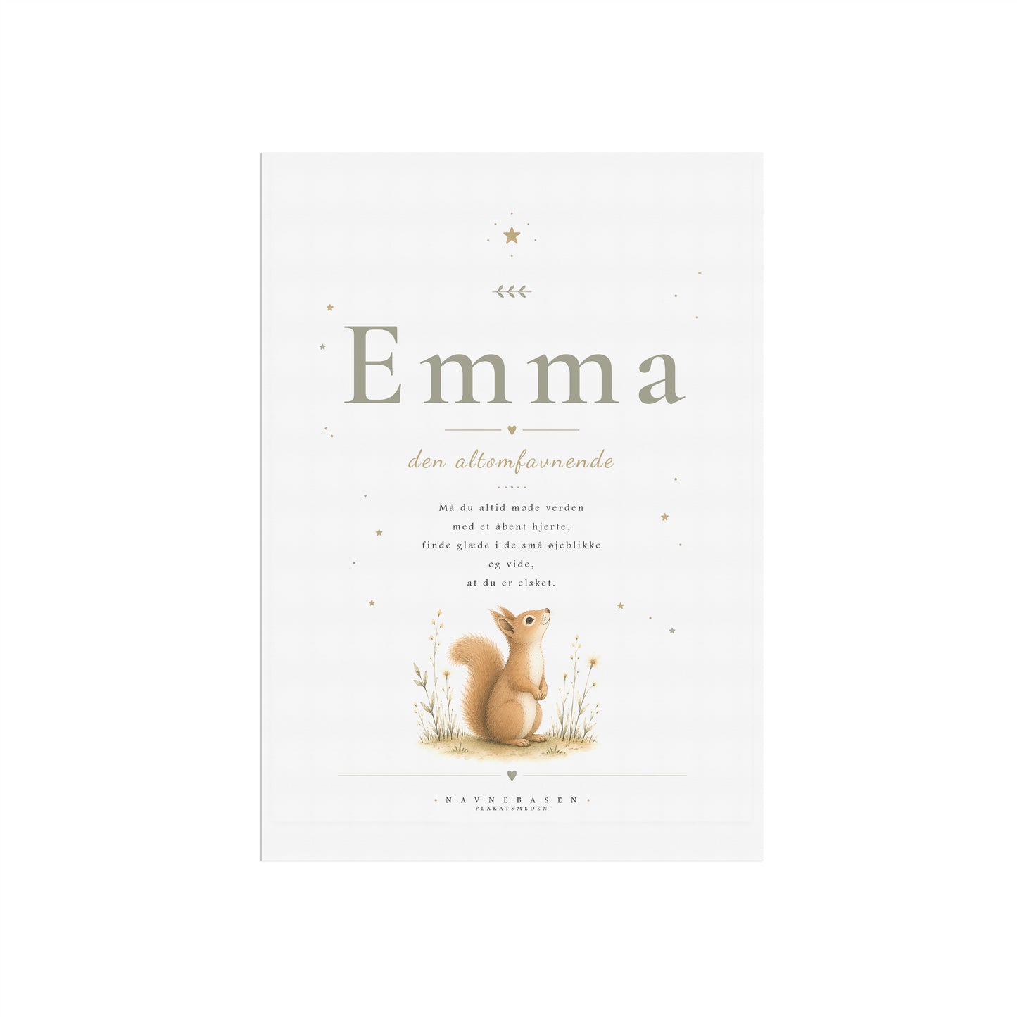 Emma | Navneprint med dyr