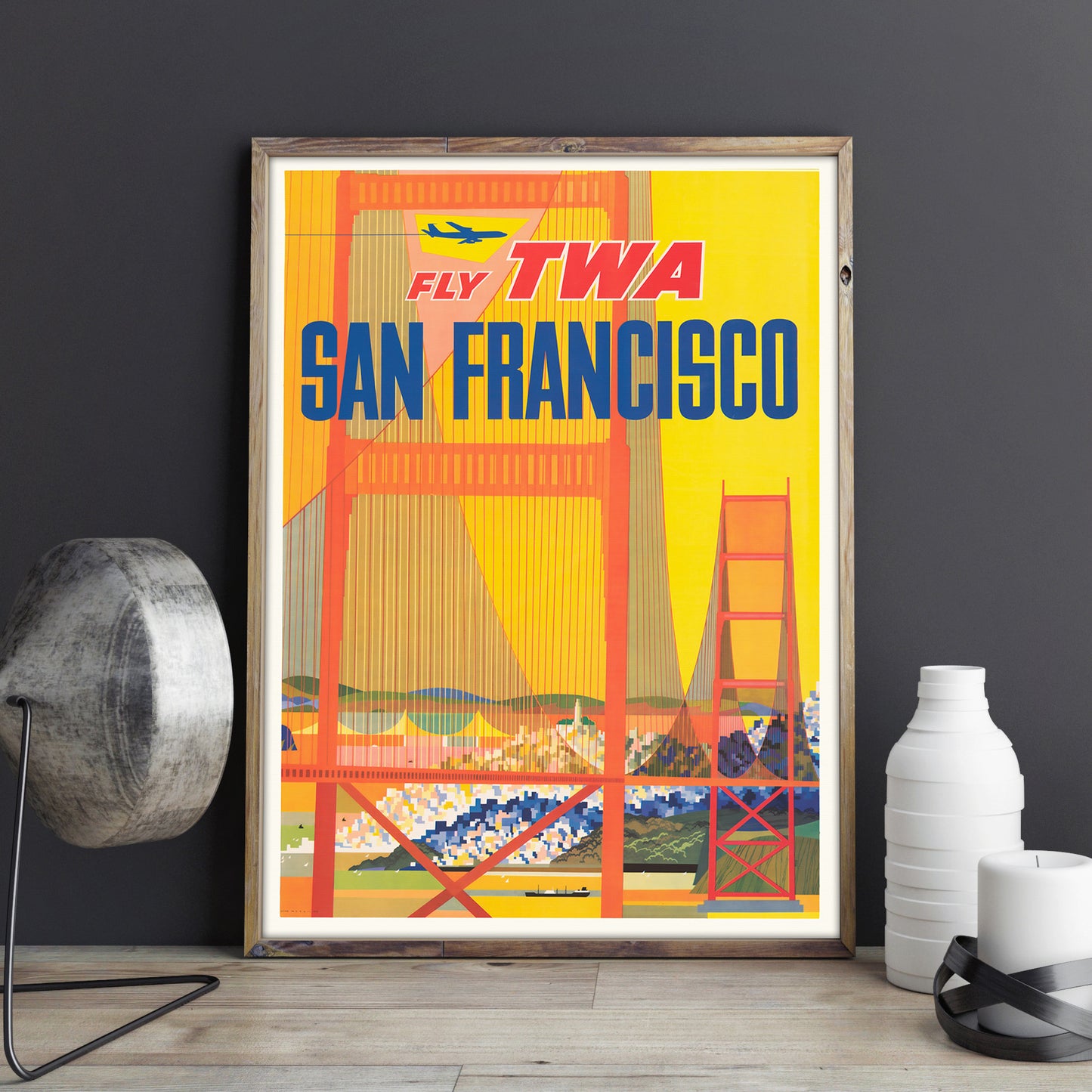 San Francisco Rejseplakat, med Fly TWA
