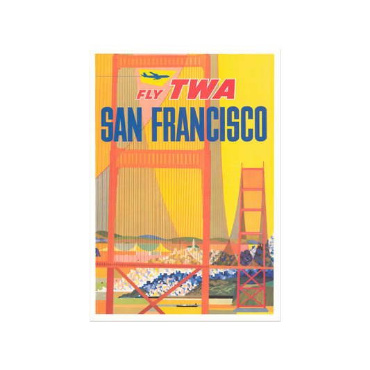 San Francisco Rejseplakat, med Fly TWA