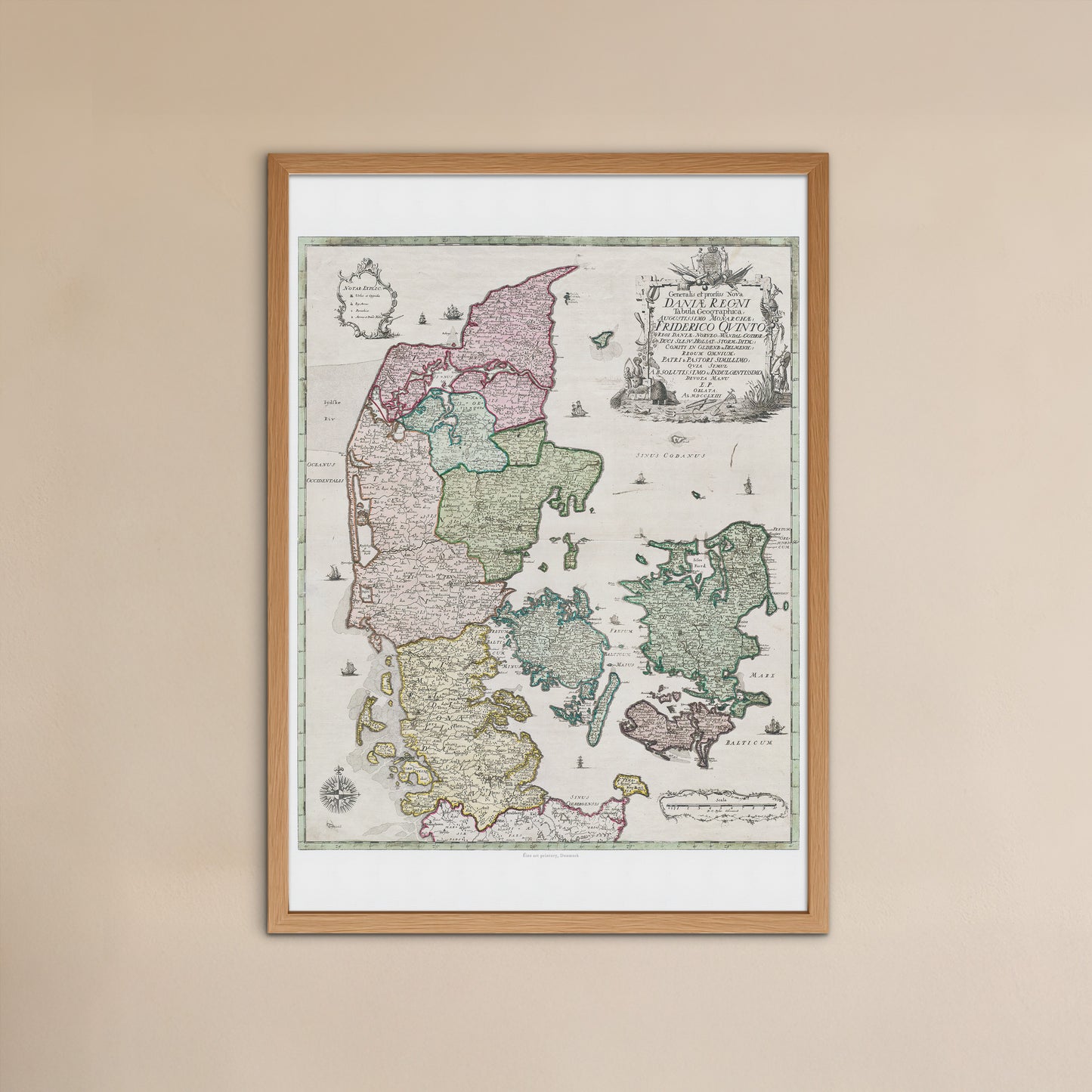 Map of Denmark 1763, Generalis et prorsus Nova Daniæ Regni