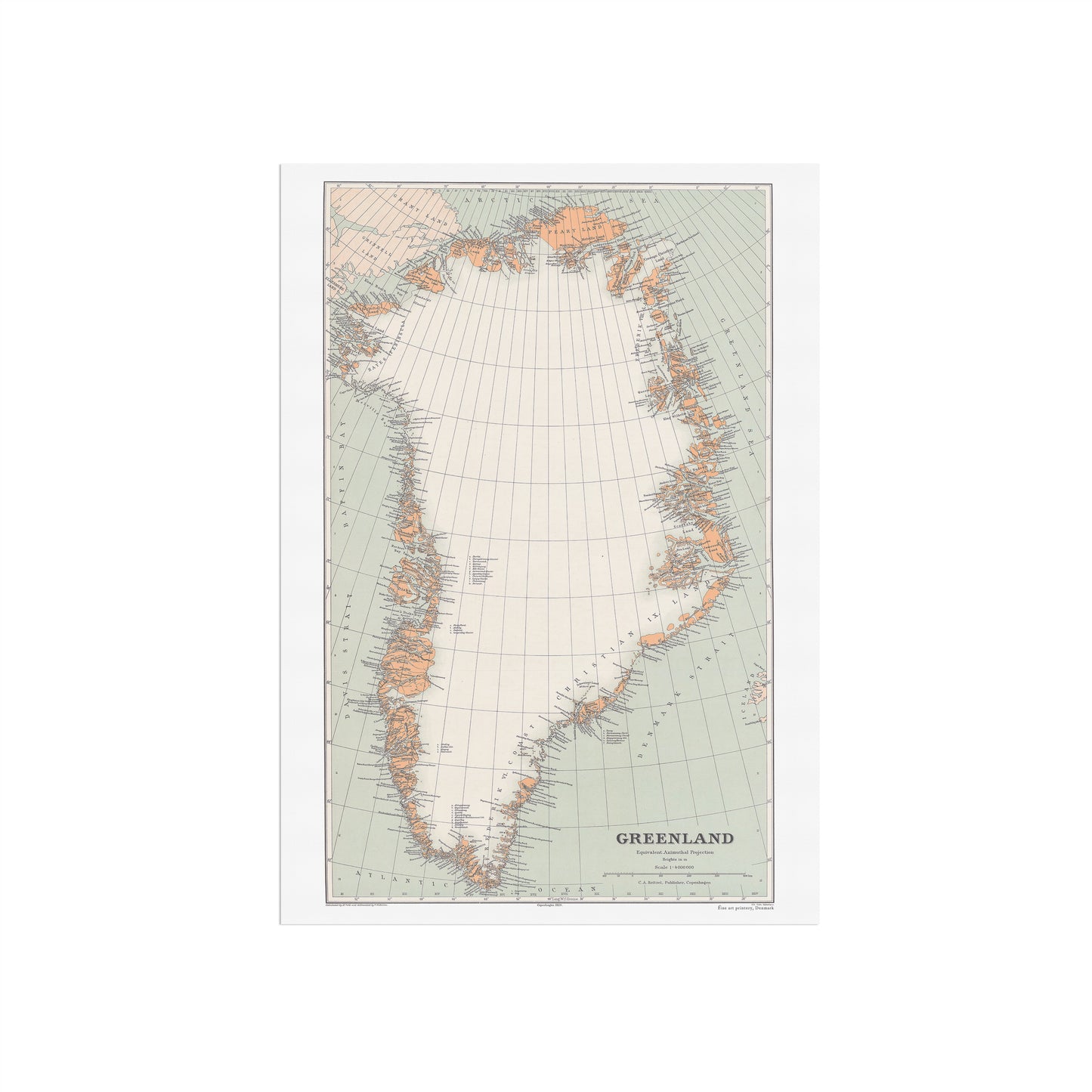 Map of Greenland, 1929
