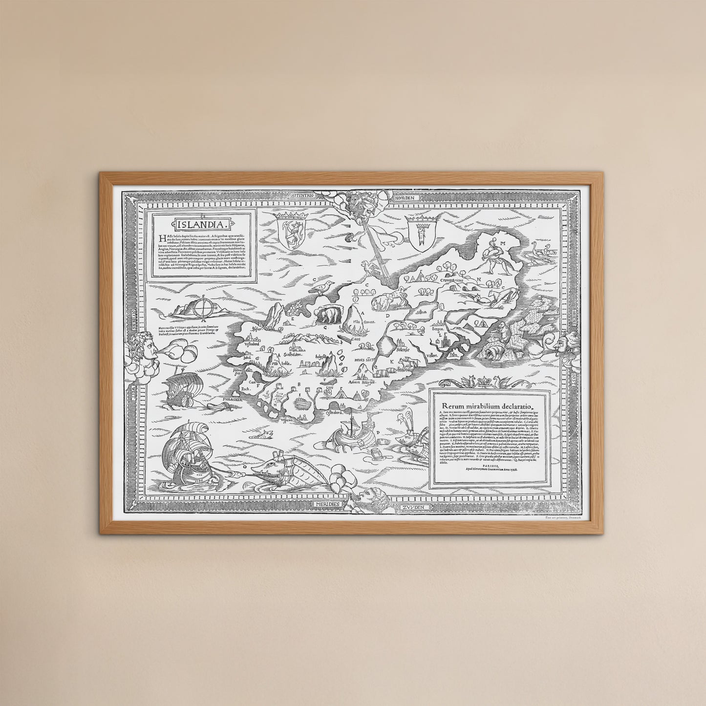 Iceland by Hieronymus Gourmont, 1548
