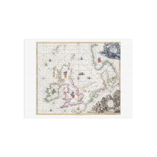 Historisk Søkort "Mare Germanicum" af Frederick de Wit (ca. 1690)