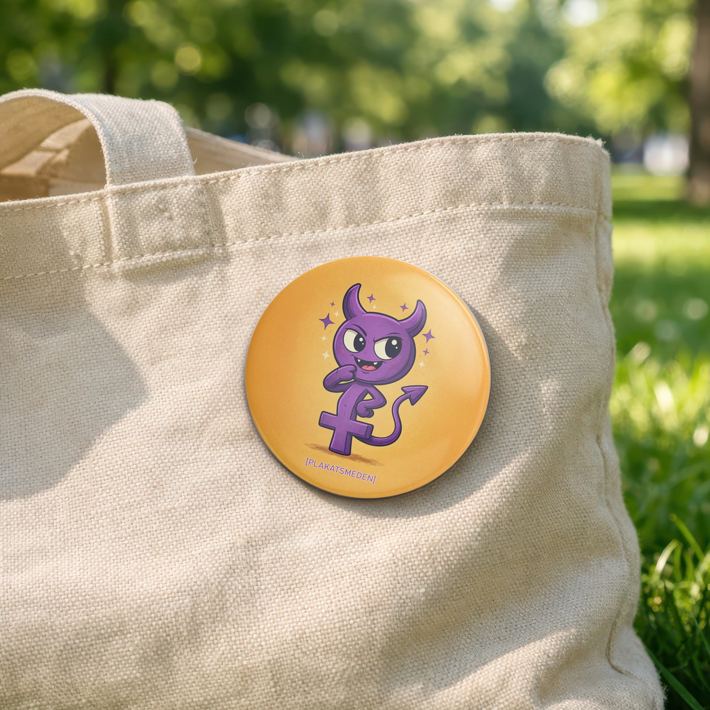 Lilla Merkur-djævel: Non-binær & Intersex Pride Badge