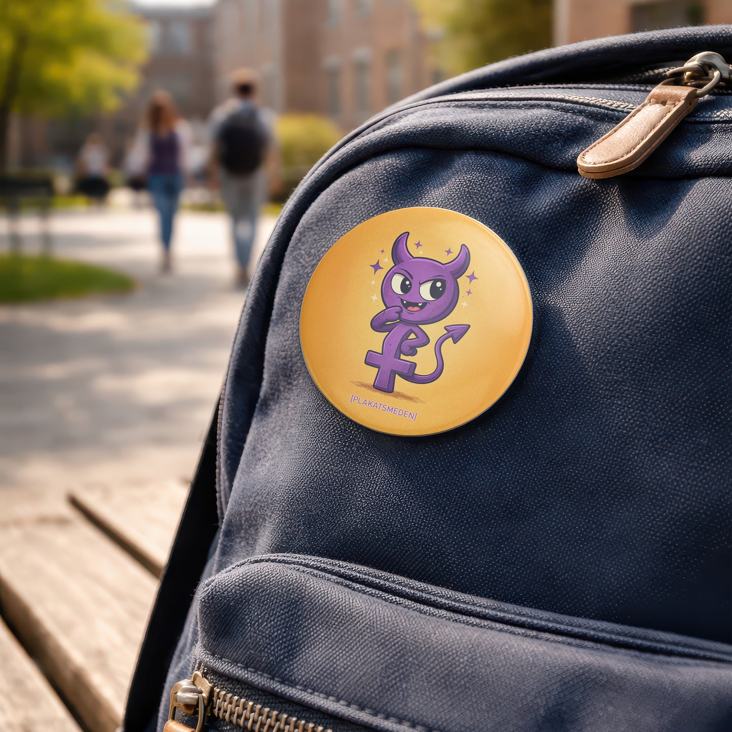 Lilla Merkur-djævel: Non-binær & Intersex Pride Badge