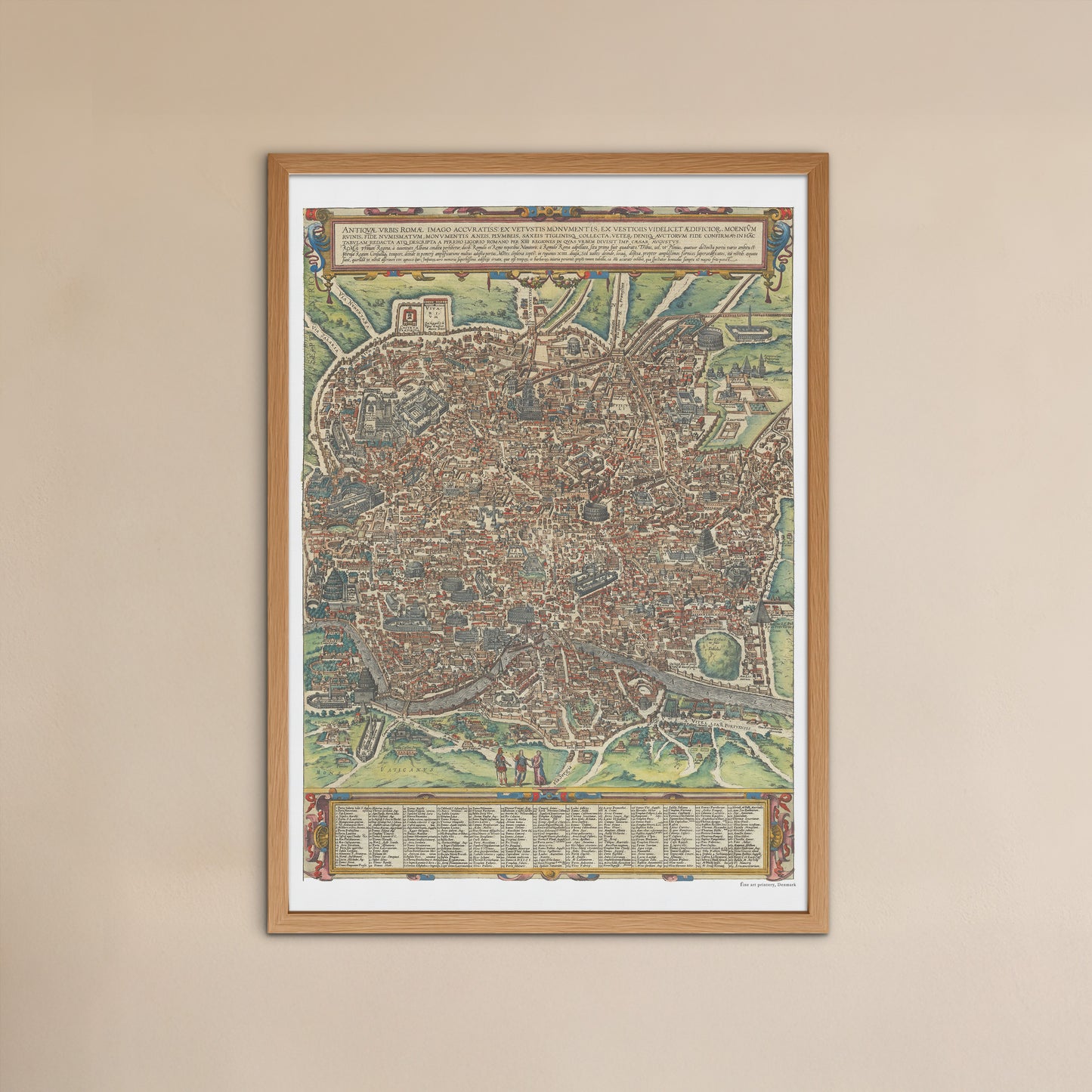 Bird's eye view of Rome, 1588