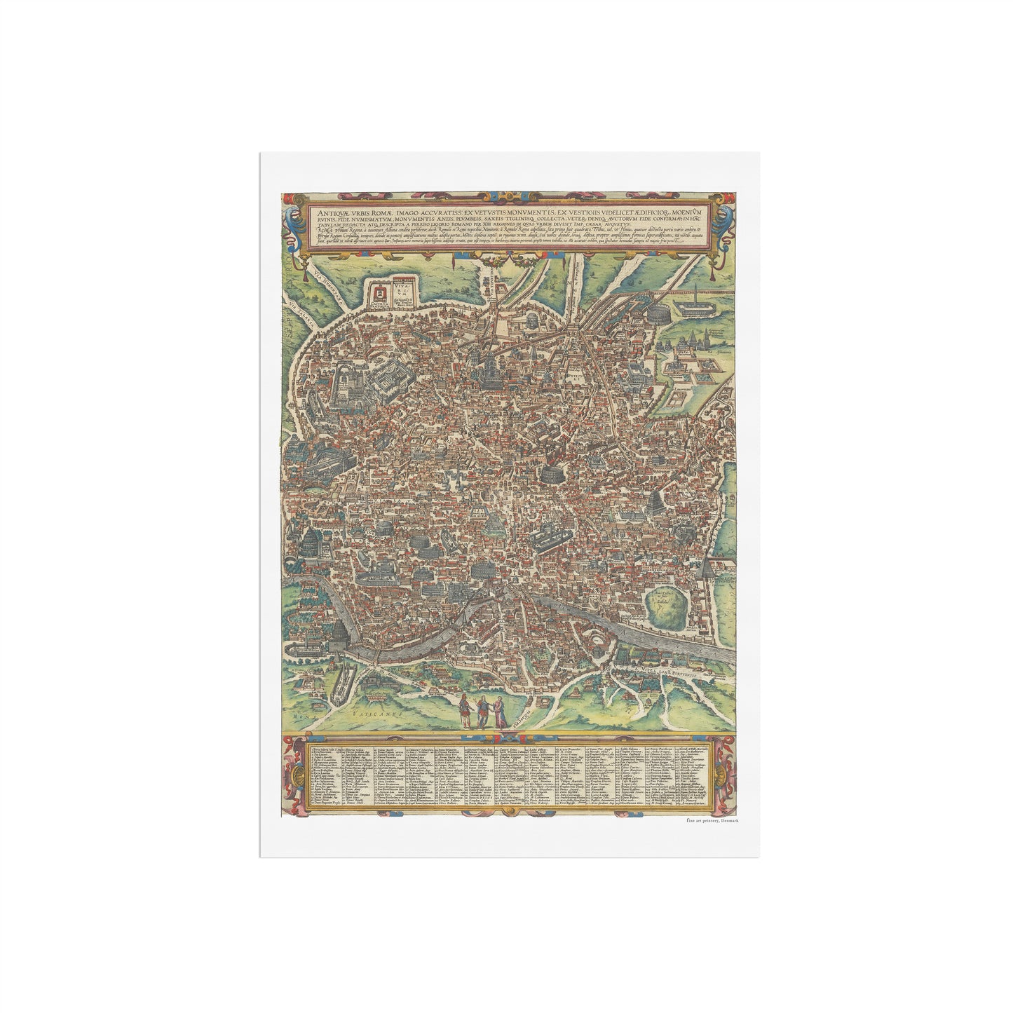 Bird's eye view of Rome, 1588