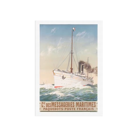 SS Annam, Vintage Maritime Poster by A. Brun - Tribute to the Luxury Ship SS Annam / Troop Transport SS Karnak