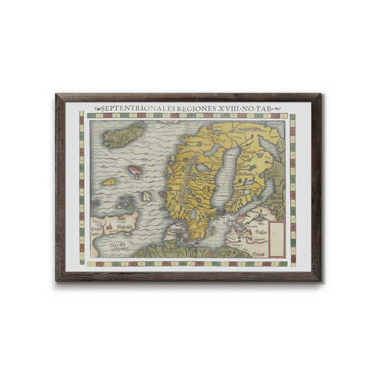 Septentrionales Regiones, map of Scandinavia