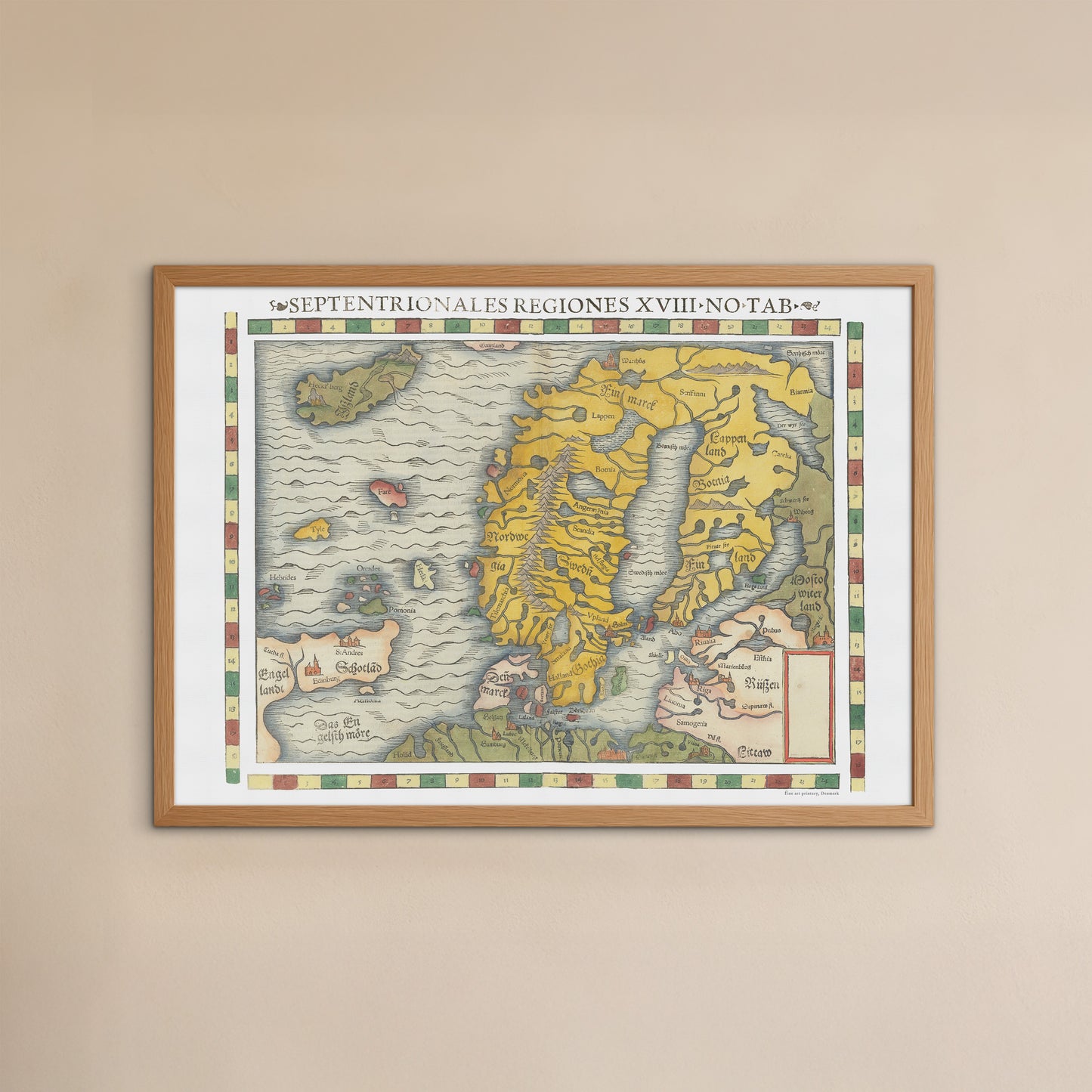 Septentrionales Regiones, map of Scandinavia